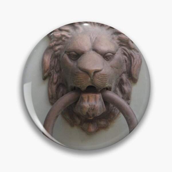 Item preview, Antique Lion Door Knocker on Weathered Wooden Door Rustic Metal Ornament and Decorative Entry Hardware designed and sold by Nmallia.