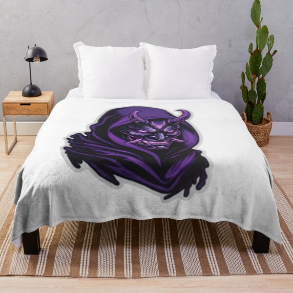 Item preview, Purple Oni Demon Mask Samurai Spirit designed and sold by RickyStick.