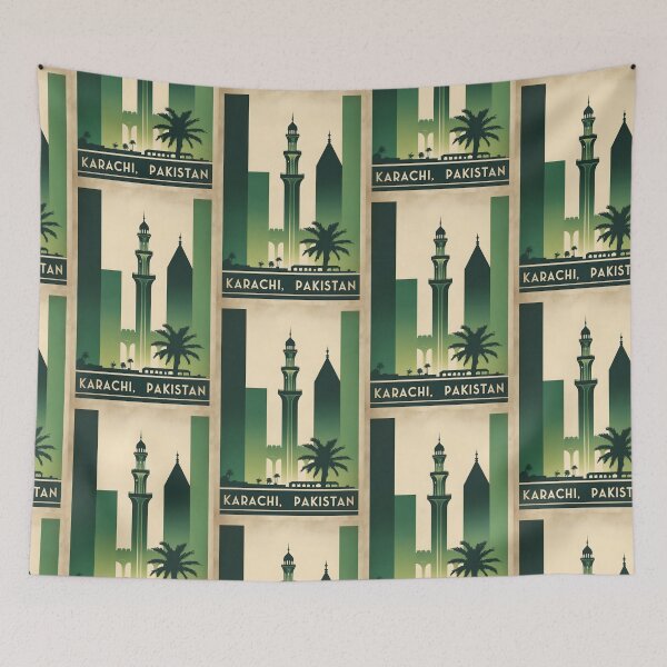 Item preview, Karachi Pakistan Retro Vintage Travel Souvenir designed and sold by TravelersGems.