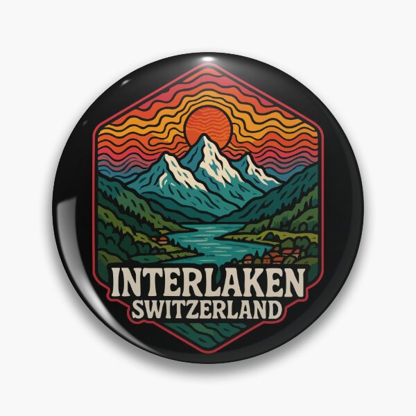 Item preview, Interlaken Switzerland Trippy Art Travel designed and sold by TomFrontierArt.