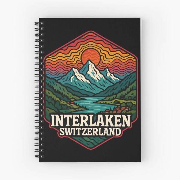 Item preview, Interlaken Switzerland Trippy Art Travel designed and sold by TomFrontierArt.