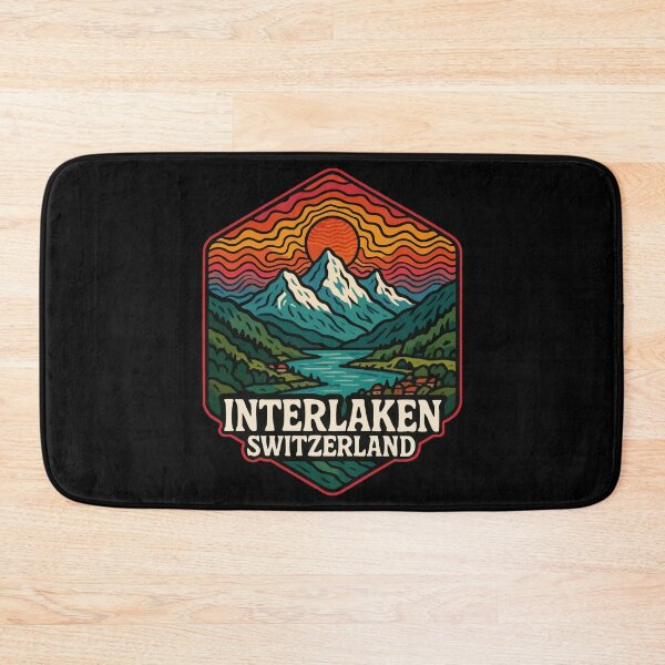 Item preview, Interlaken Switzerland Trippy Art Travel designed and sold by TomFrontierArt.
