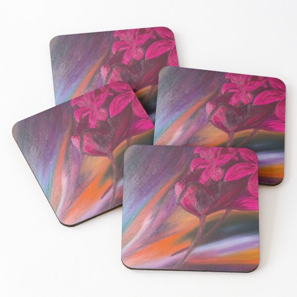 Item preview, Lillies in bloom original abstract art designed and sold by MavisPentzArt.