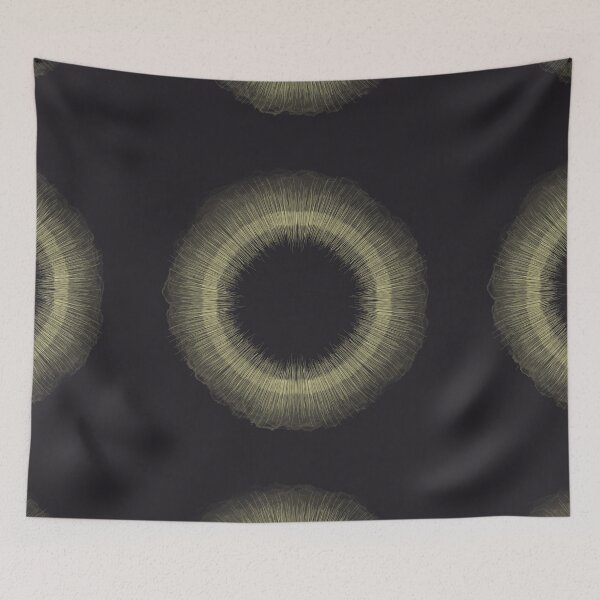 Item preview, Golden 'O' Abstract Jellyfish Psychedelic Design designed and sold by DotDing.