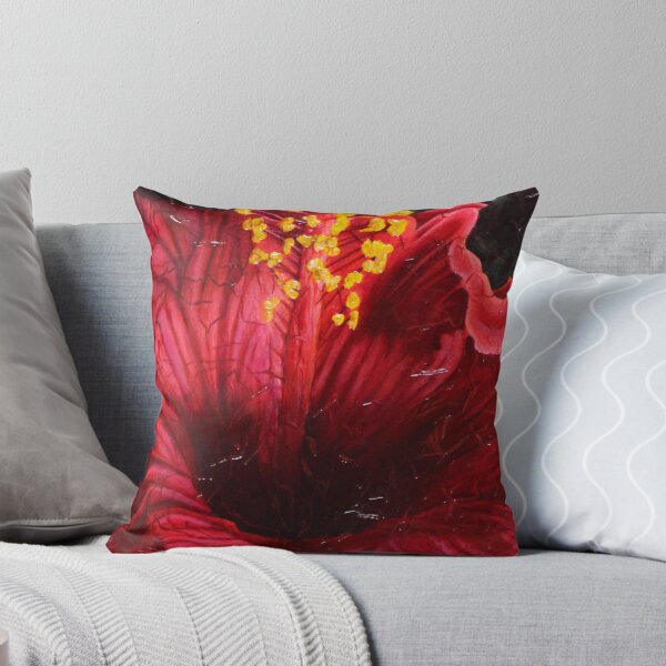 Item preview, Fiery red hibiscus designed and sold by Ginette Ash.