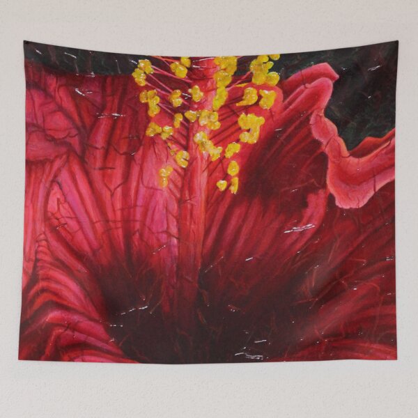 Item preview, Fiery red hibiscus designed and sold by Ginette Ash.