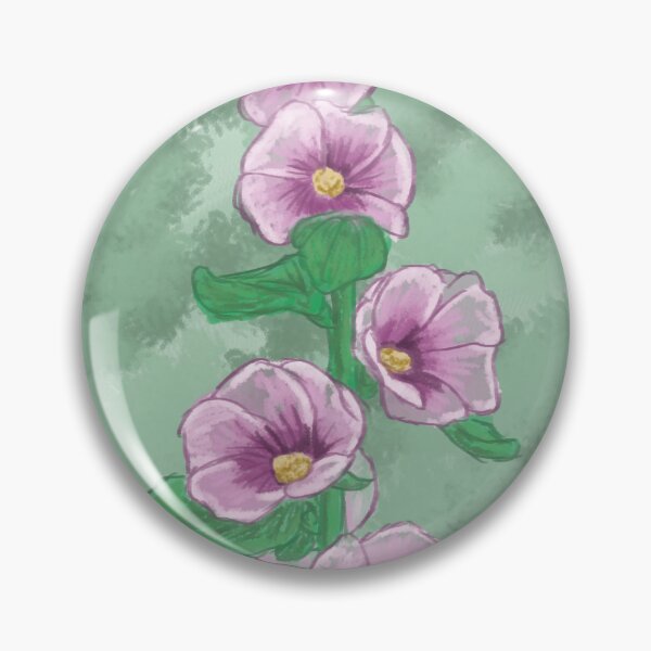 Item preview, Hollyhocks with Background designed and sold by RivetsAndRealms.