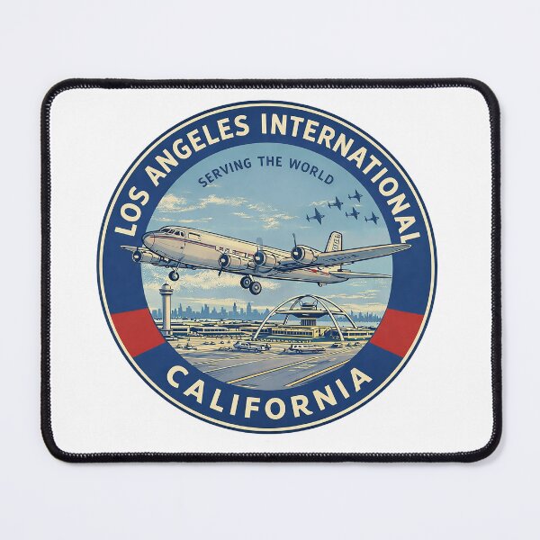 Item preview, Celebrate the golden age of air travel with this vintage-style Los Angeles International Airport (LAX) sticker. designed and sold by PIXEL POP DESIGNS - Beyond the Norm!.