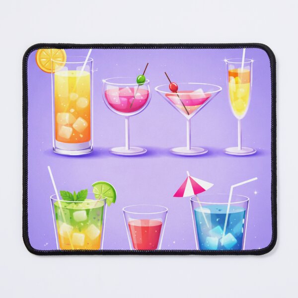 Item preview, Colorful Cocktail Drinks Vector Illustration Set designed and sold by ArtoryNest.