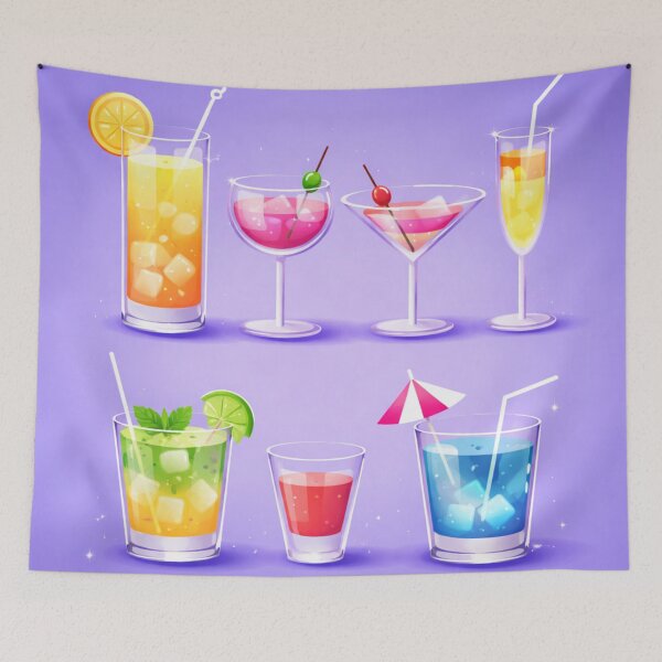 Item preview, Colorful Cocktail Drinks Vector Illustration Set designed and sold by ArtoryNest.