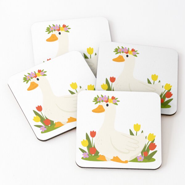 Item preview, Cottagecore Goose with Flower Crown - Cute Spring Garden Illustration designed and sold by AllaMashycheva.