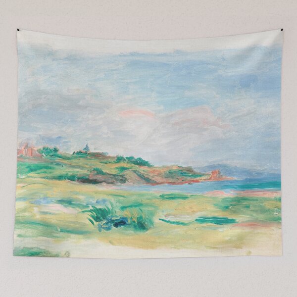 Item preview, Golfe Mer Falaises Vertes by Pierre-Auguste Renoir: Impressionist Coastal Poster designed and sold by artofuniverse.