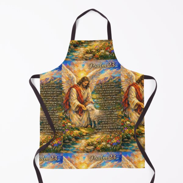Item preview, The Lord Is My Shepherd – Psalm 23 Christian Art | Jesus The Good Shepherd | Colorful Spontaneous Realism Bible Verse Painting designed and sold by JuandiArt7.