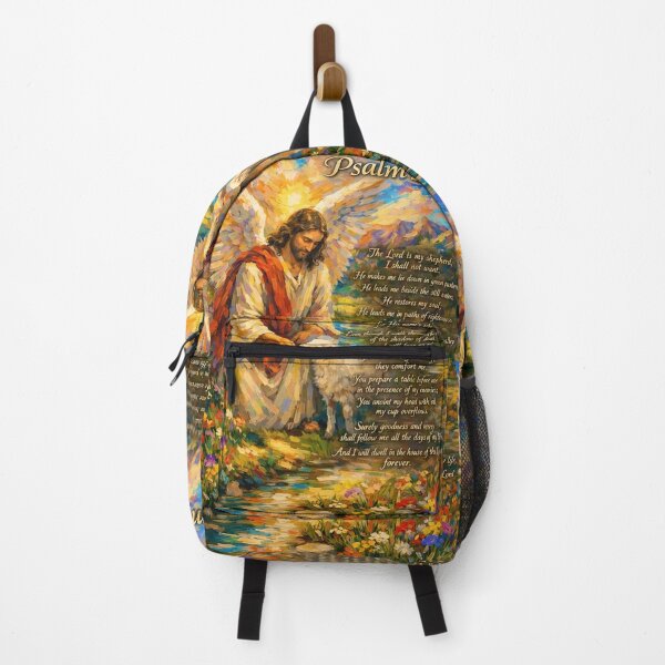 Item preview, The Lord Is My Shepherd – Psalm 23 Christian Art | Jesus The Good Shepherd | Colorful Spontaneous Realism Bible Verse Painting designed and sold by JuandiArt7.