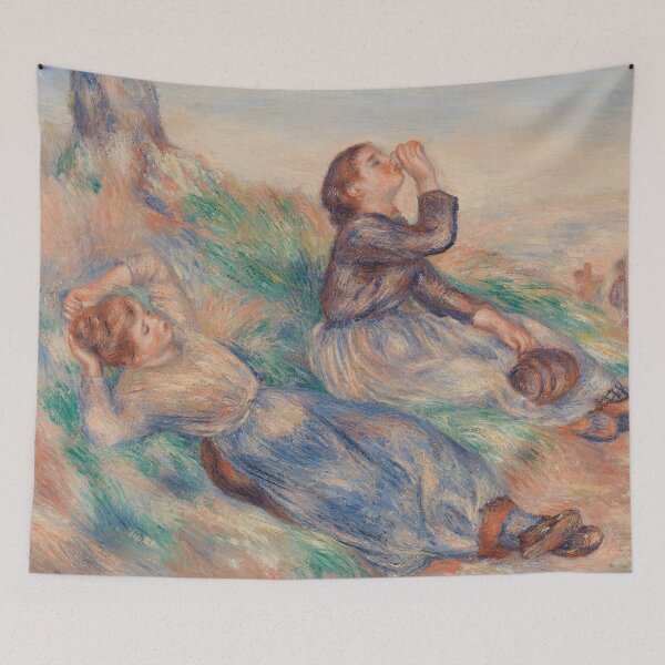 Item preview, Grape Gatherers Vendangeuses by Pierre-Auguste Renoir: Impressionist Countryside Poster designed and sold by artofuniverse.