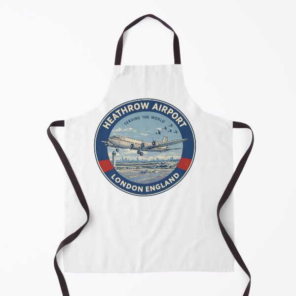 Item preview, This vintage-style Heathrow Airport sticker celebrates the golden age of aviation with a retro emblem inspired by classic mid-century travel graphics. designed and sold by PIXEL POP DESIGNS - Beyond the Norm!.