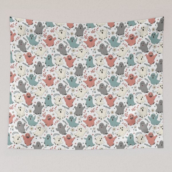 Item preview, Little Happy Ghosts and Seasonal Flowers designed and sold by Nekogobido.