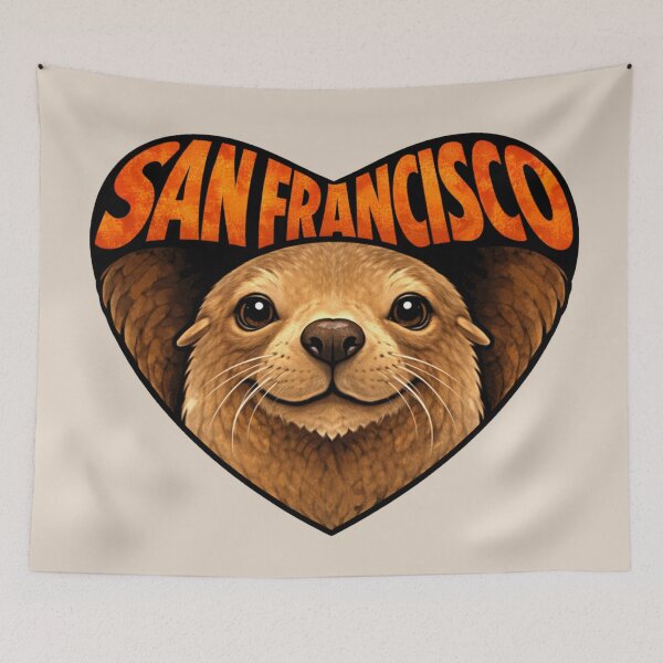 Item preview, San Francisco Sea Lion Heart Shape designed and sold by Myra365Art.
