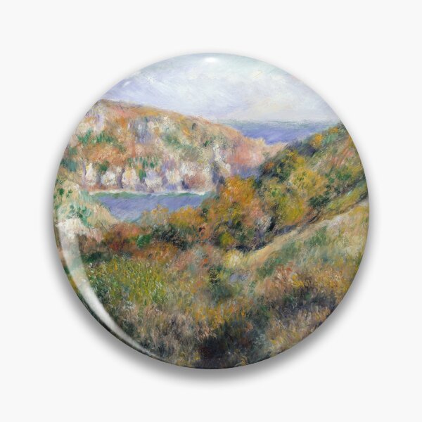 Item preview, Hills Around the Bay of Moulin Huet Guernsey by Pierre-Auguste Renoir: Sunlit Landscape Poster designed and sold by artofuniverse.