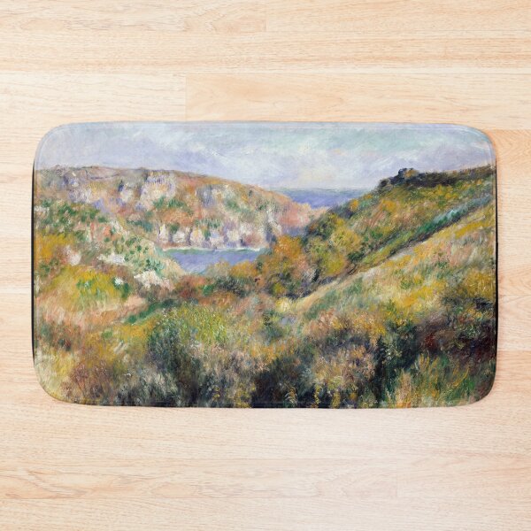 Item preview, Hills Around the Bay of Moulin Huet Guernsey by Pierre-Auguste Renoir: Sunlit Landscape Poster designed and sold by artofuniverse.