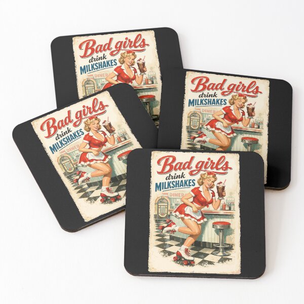 Item preview, Pin-Up Bad Girls Drink Milkshakes: 50s Diner Style designed and sold by Pineapple-Tree.