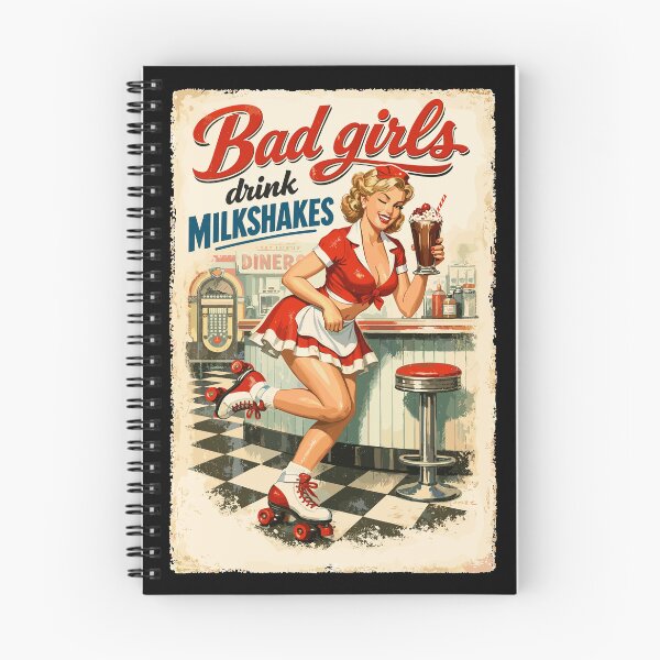 Item preview, Pin-Up Bad Girls Drink Milkshakes: 50s Diner Style designed and sold by Pineapple-Tree.