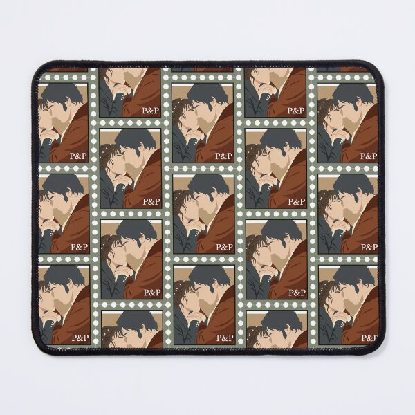 Item preview, Vintage Postage Stamp Style Pride and Prejudice Kiss Illustration for Jane Austen Fans Romantic Book Lover Gift designed and sold by CocoLuneDesigns.