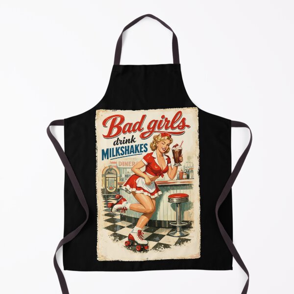 Item preview, Pin-Up Bad Girls Drink Milkshakes: 50s Diner Style designed and sold by Pineapple-Tree.
