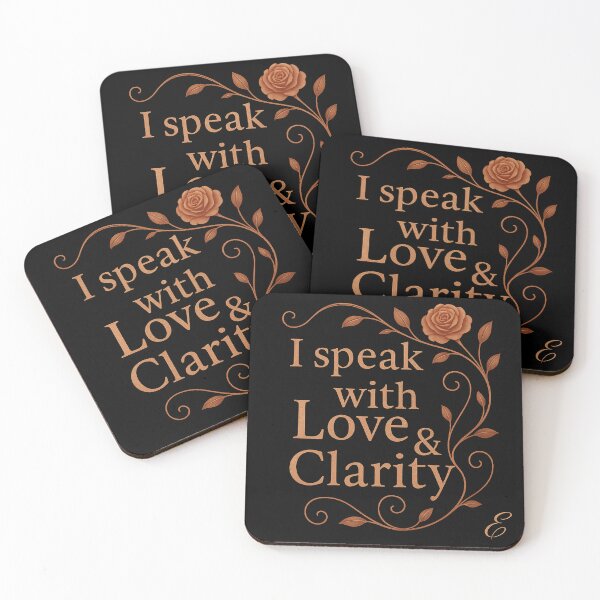 Item preview, I Speak with Love & Clarity | Positive Affirmation designed and sold by E. Loria Creations.