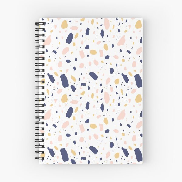 Aperçu de l'œuvre Imprimé de terrazzo rose, jaune et bleu créée et vendue par popofpattern.