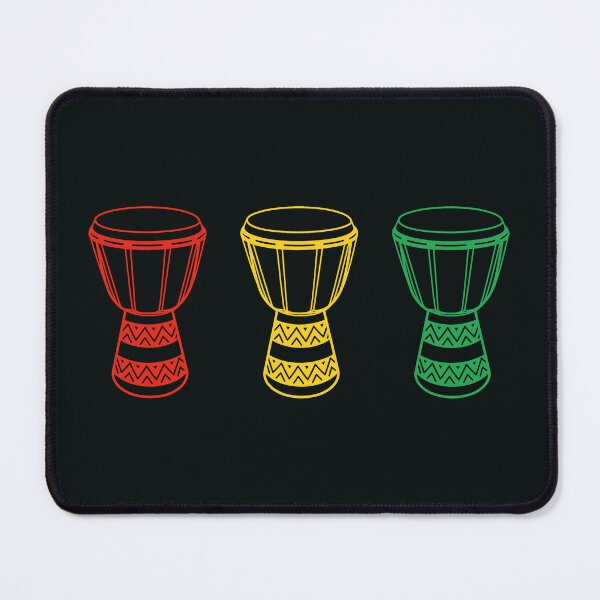 Item preview, African Djembe Drums | Pan-African Colors Red Gold Green designed and sold by MammothArt.