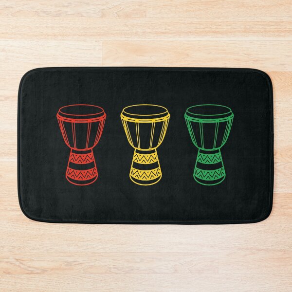 Item preview, African Djembe Drums | Pan-African Colors Red Gold Green designed and sold by MammothArt.