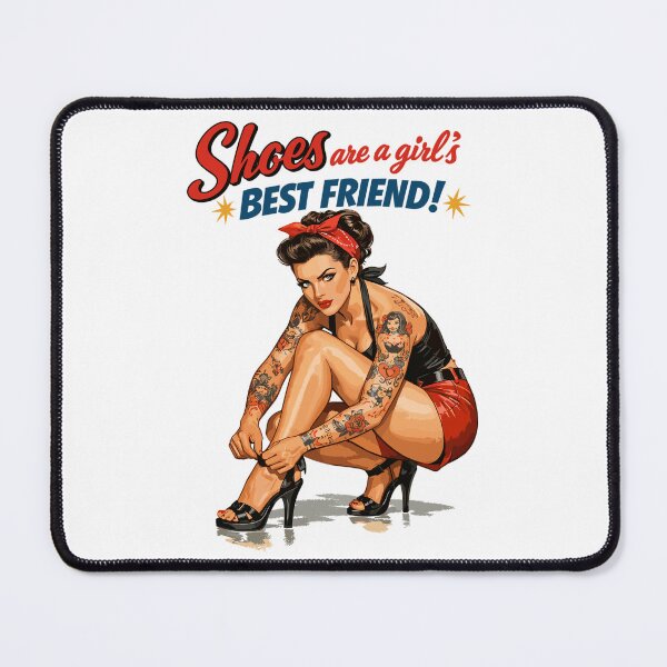 Item preview, Old School Tattoo Pin-Up: Shoes Girl's Best Friend designed and sold by Pineapple-Tree.