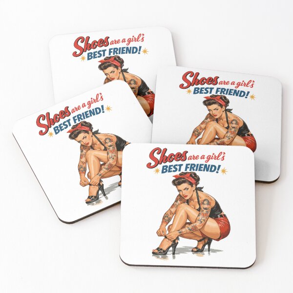 Item preview, Old School Tattoo Pin-Up: Shoes Girl's Best Friend designed and sold by Pineapple-Tree.