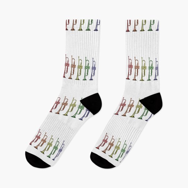 Item preview, Rainbow Trumpet Lineup Colorful Brass Instrument Musician Marching Band Design designed and sold by ValeriesGallery.