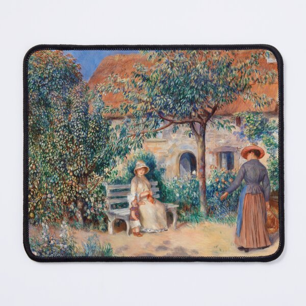 Item preview, In Brittany En Bretagne by Pierre-Auguste Renoir: French Cottage Garden Poster designed and sold by artofuniverse.
