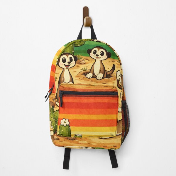 Item preview, Retro Meerkat Desert Cartoon – Vintage 1930s Style Meerkats & Cactus Mexican Desert Aesthetic designed and sold by chihuahuashower.