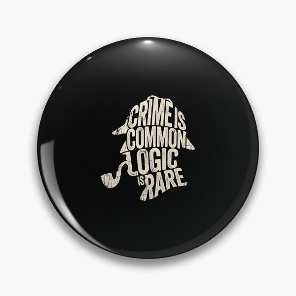 Item preview, Crime Is Common Logic Is Rare Sherlock Holmes Silhouette designed and sold by Fenay Designs.