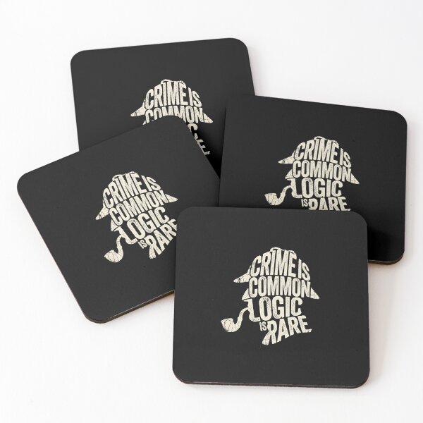 Item preview, Crime Is Common Logic Is Rare Sherlock Holmes Silhouette designed and sold by Fenay Designs.