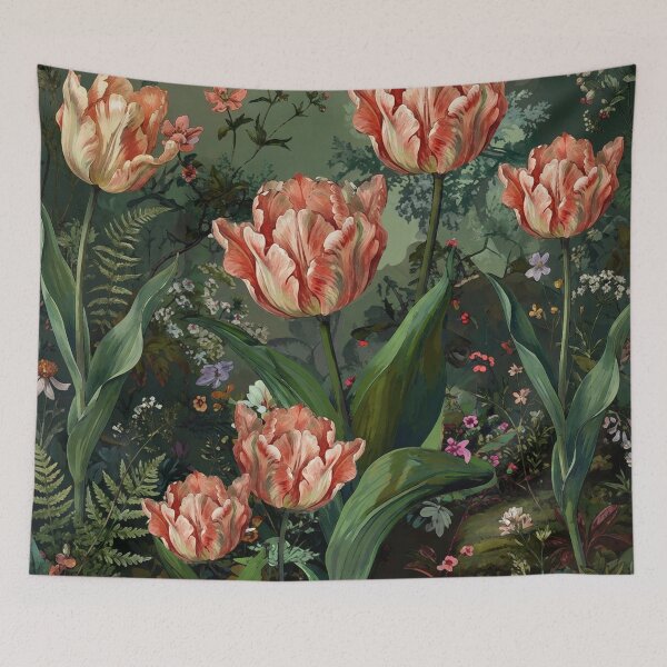 Item preview, Vintage Botanical Tulip Garden Illustration designed and sold by Rutvain.