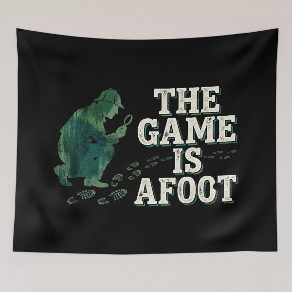 Item preview, The Game Is Afoot Sherlock Holmes Silhouette Art designed and sold by Fenay Designs.