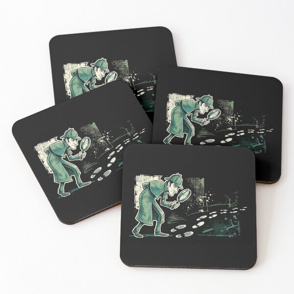 Item preview, Sherlock Holmes Grunge Detective Footprints Art designed and sold by Fenay Designs.