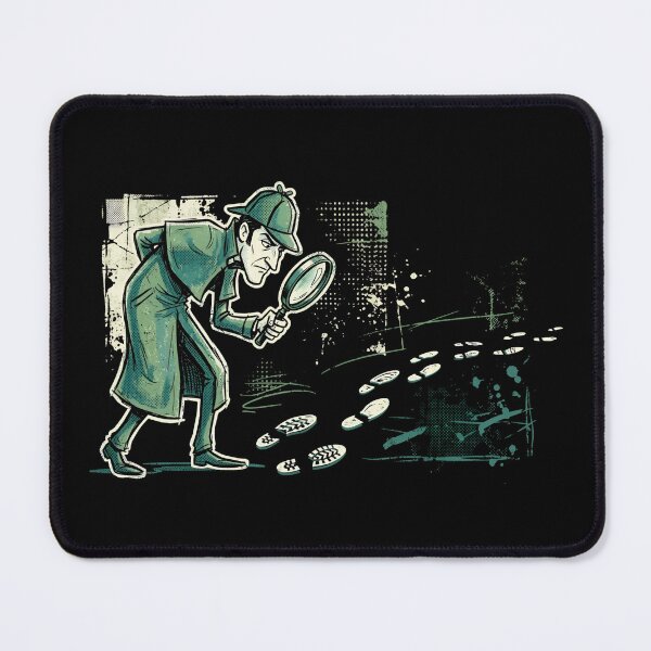 Item preview, Sherlock Holmes Grunge Detective Footprints Art designed and sold by Fenay Designs.
