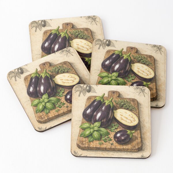 Item preview, Vintage Eggplant Kitchen Illustration - Rustic Vegetable Art designed and sold by Darlin8888.