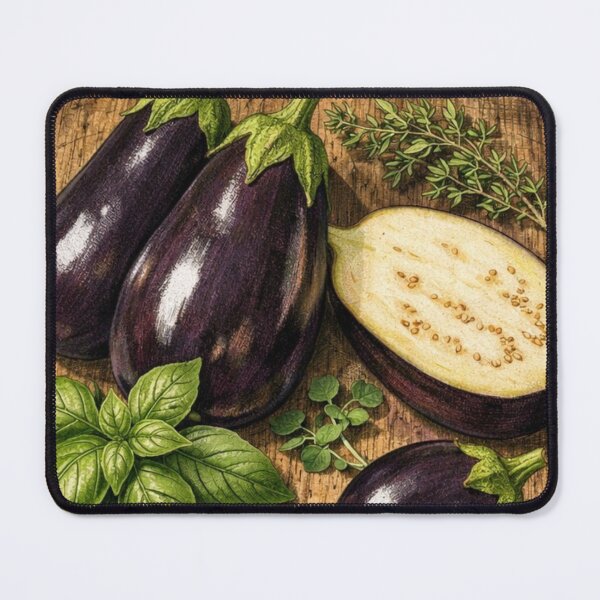 Item preview, Vintage Eggplant Kitchen Illustration - Rustic Vegetable Art designed and sold by Darlin8888.