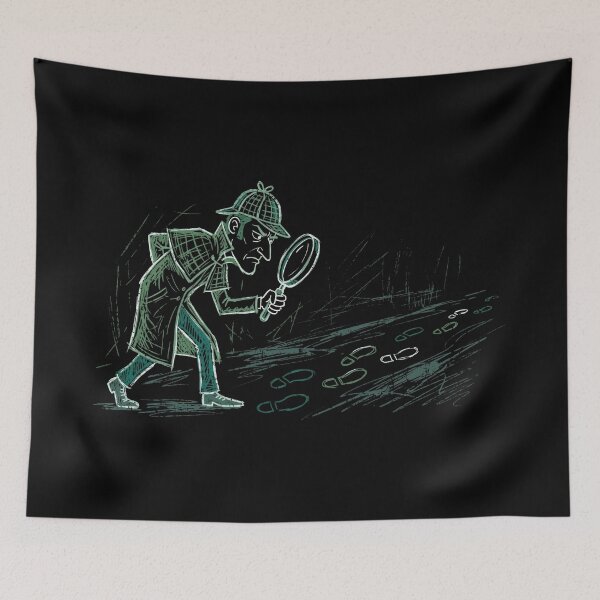 Item preview, Sherlock Holmes Detective Footprints Mystery Art designed and sold by Fenay Designs.