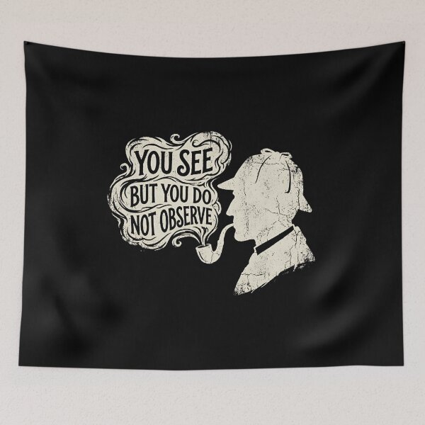 Item preview, You See But You Do Not Observe Sherlock Holmes Pipe Silhouette designed and sold by Fenay Designs.