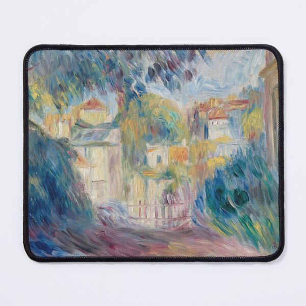 Item preview, Jardin a Montmartre by Pierre-Auguste Renoir: Impressionist Garden Fine Art Print designed and sold by artofuniverse.