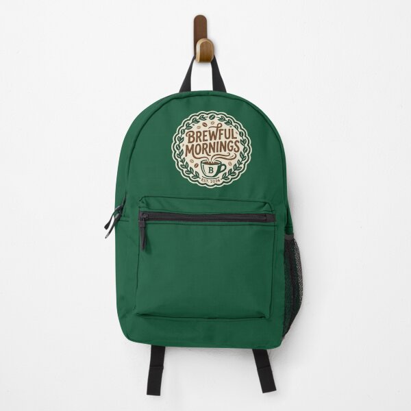 Item preview, BREWFUL MORNINGS - Retro Coffee Badge Vintage Typography Design designed and sold by WowDezign.