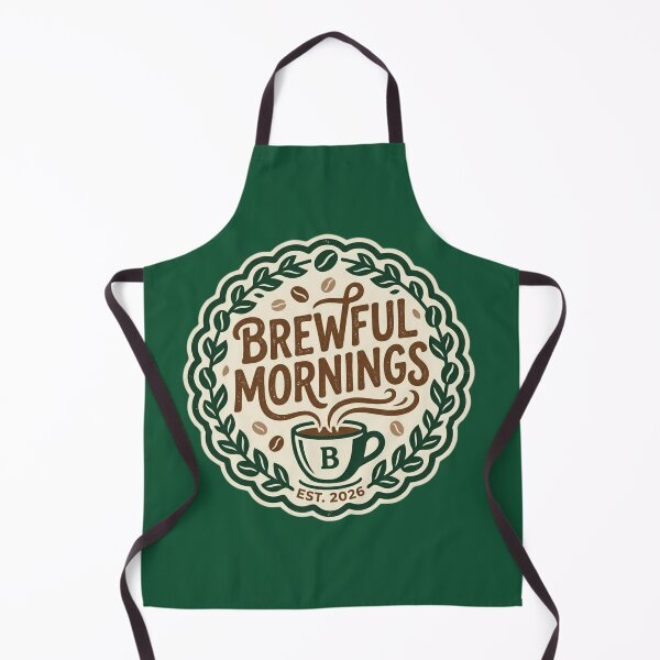 Item preview, BREWFUL MORNINGS - Retro Coffee Badge Vintage Typography Design designed and sold by WowDezign.